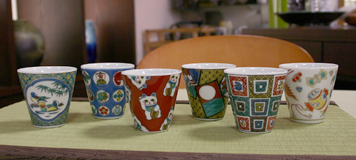 Kutani sake cups/guinomi