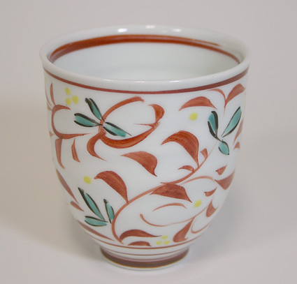 Arita akae karakusa yunomi cup