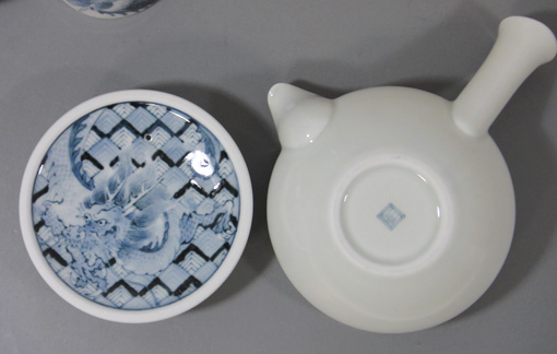 Blue dragon sencha tea set from Aokobo studio