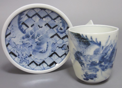 Blue dragon sencha tea set from Aokobo studio