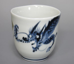Blue dragon yunomi teacup