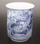 Handpainted dragon yunomi tea cup by Shozaburo