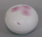 Arita trinket box - pink orchids