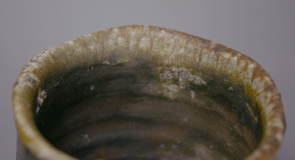 Japanese pottery - Bizen yohen yunomi teacup