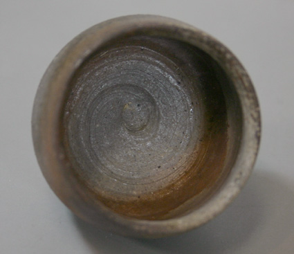 Japanese pottery - Bizen yohen yunomi teacup bowl by Mimura Kimiko
