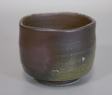 Japanese pottery - Bizen ware sake cup