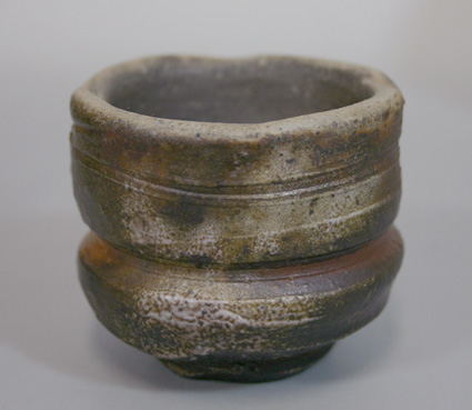 Japanese pottery - Bizen ware sake cup