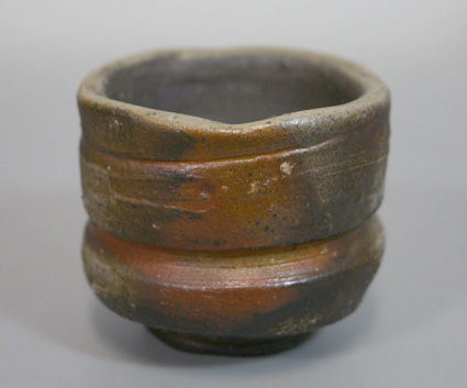 Japanese pottery - Bizen ware sake cup