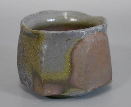 Japanese pottery - Bizen ware sake cup