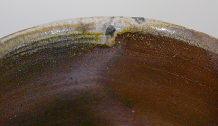 Japanese pottery - Bizen yohen yunomi