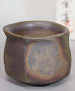 Japanese pottery - Bizen ware sake cup