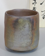Japanese pottery - Bizen ware yunomi teacup
