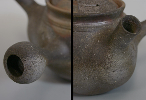 Bizen yohen teapot by Suzuki Tsuneki