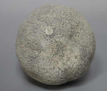 Kasama yaki leaf patterned stone tokkuri sake bottle
