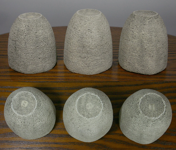 Kasama yaki leaf patterned stone guinomi