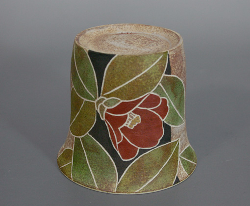 Kasama hand-painted cup by Ohnuki Hiroyuki 