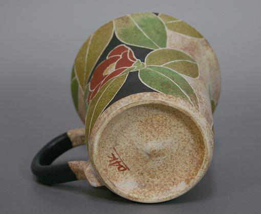 Kasama hand-painted cup by Ohnuki Hiroyuki 