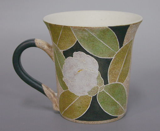 Kasama hand-painted cup by Ohnuki Hiroyuki 