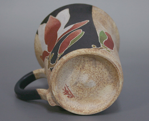 Kasama hand-painted cup by Ohnuki Hiroyuki 