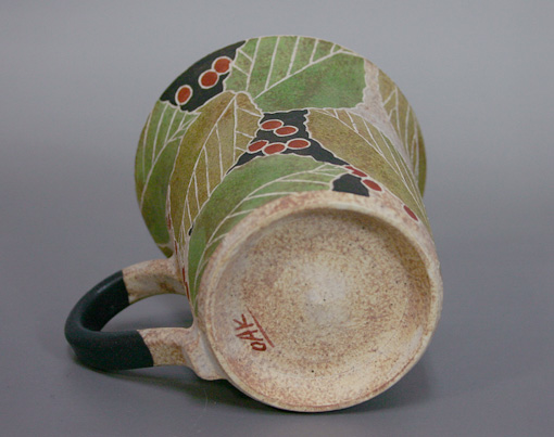 Kasama hand-painted cup by Ohnuki Hiroyuki 