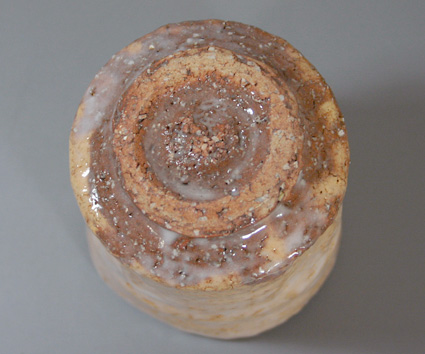 agi ware - biwa loquat yunomi by Mukuhara Kashun