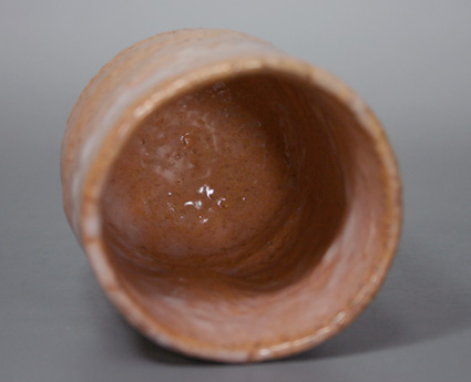 agi ware - biwa loquat yunomi by Mukuhara Kashun