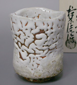 Shiro Hagi(White hagi)yunomi by Mukuhara Kashun
