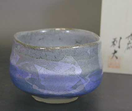 Kutani aoginsai matcha chawan