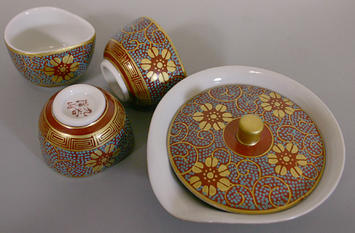 Kutani Yozan gyokuro set