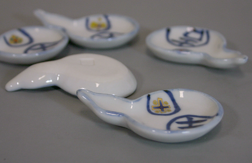 Kyoto ware-five gourds chopstickrest set