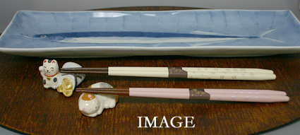 Kyoto ware-Chopstick rests - pair of tigers
