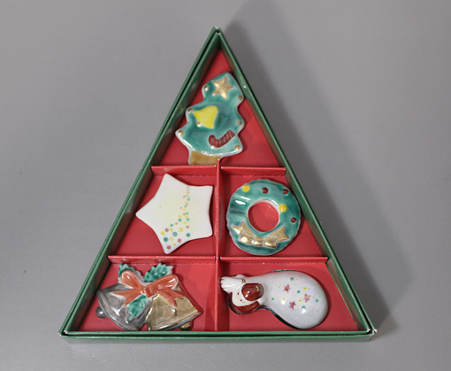 Kyoto ware-Christmas tree chopstickrest set