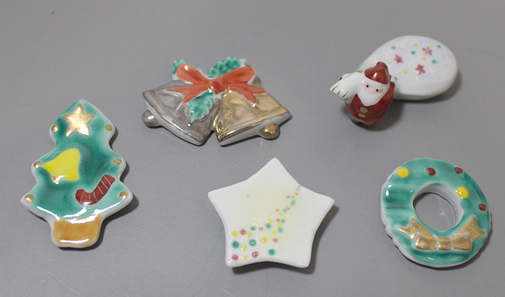 Kyoto ware-Christmas tree chopstickrest set