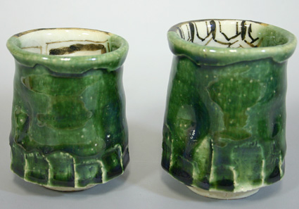 Oribe yunomi cups