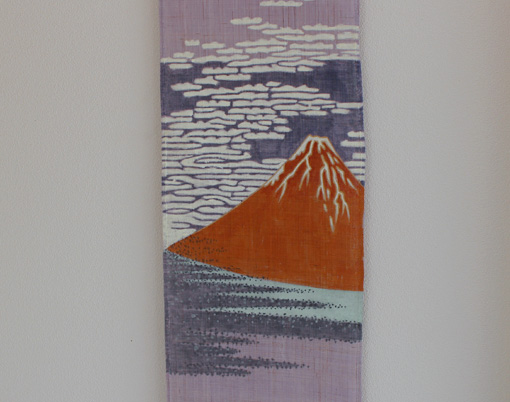 Kyoto "Nandina" hand-painted tapestry by Naka Sachimi