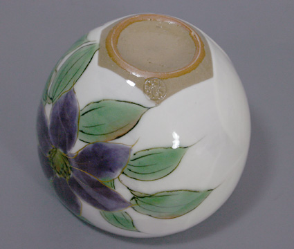andpainted clematis yunomi teacup from Touan kiln