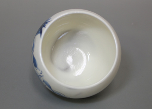 Handpainted peony teacup