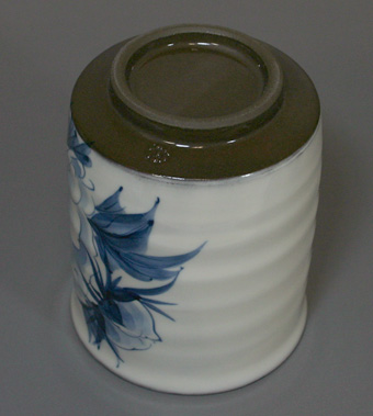 Handpainted peony teacup
