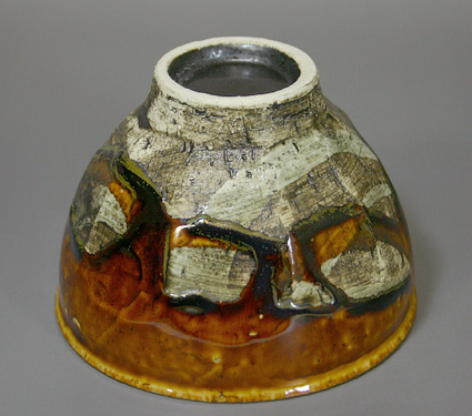 Ameyu glazed ippukuwan by Hayashi Hideki