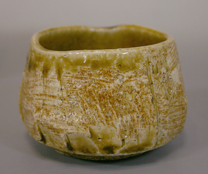 Japanese pottery - Kizeto yunomi teacup