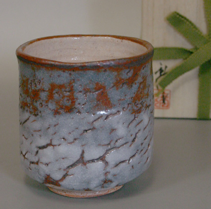 Japanese pottery - shino yunomi teacup
