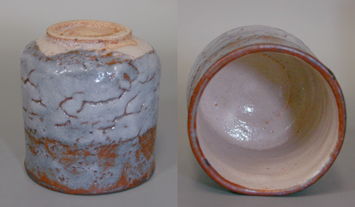 Japanese pottery - shino yunomi teacup