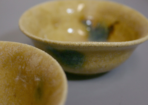 Japanese pottery - Kiseto sake set by Iwatsuki Takemitsu