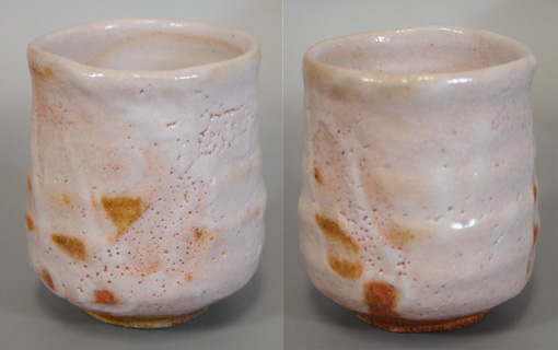 Japanese pottery - shino yunomi teacup