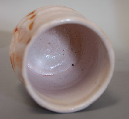 Japanese pottery - shino yunomi teacup