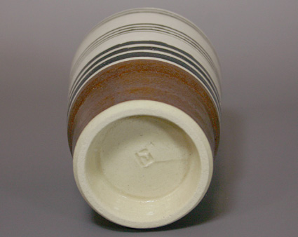 Large striped yunomi by Nakajima Masao