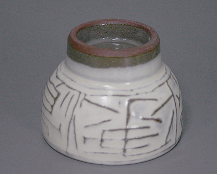 Japanese pottery- Fukijimon guinomi by Nakajima Masao