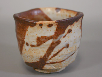 Japanese pottery - shino guinomi sake cup