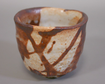 Japanese pottery - shino guinomi sake cup