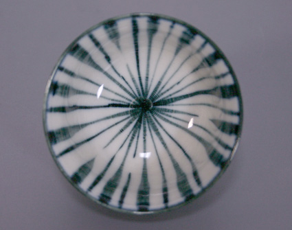 Japanese pottery - Ai tokusa guinomi by Rinzan kiln